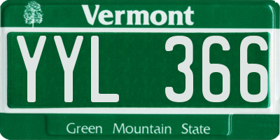 VT license plate YYL366
