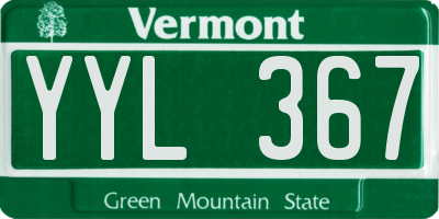 VT license plate YYL367