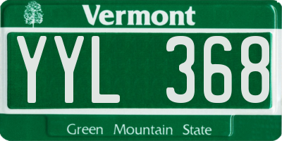VT license plate YYL368