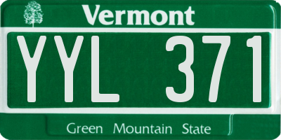 VT license plate YYL371