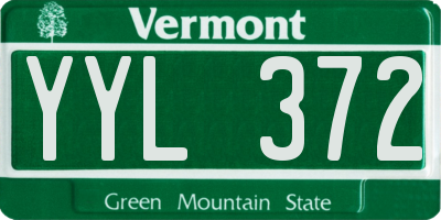 VT license plate YYL372