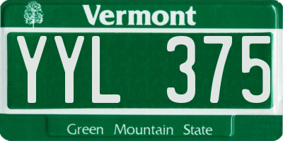 VT license plate YYL375