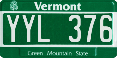 VT license plate YYL376