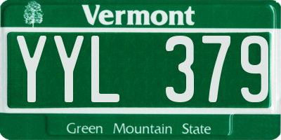 VT license plate YYL379