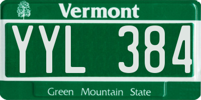 VT license plate YYL384