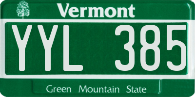 VT license plate YYL385