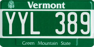 VT license plate YYL389