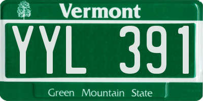 VT license plate YYL391