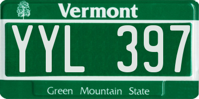 VT license plate YYL397