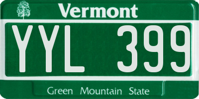 VT license plate YYL399