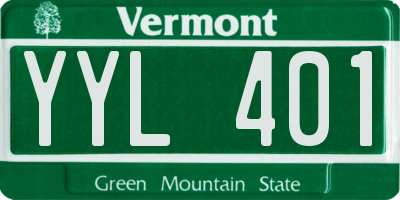 VT license plate YYL401