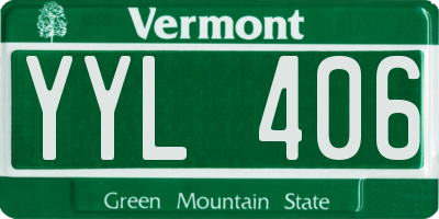 VT license plate YYL406