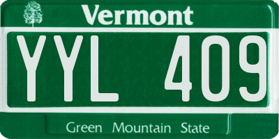 VT license plate YYL409