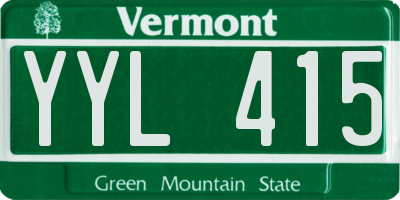 VT license plate YYL415