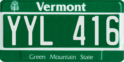 VT license plate YYL416