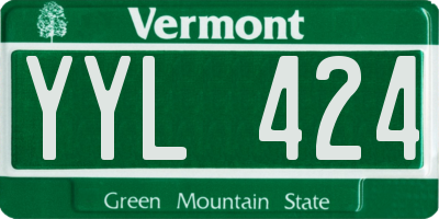 VT license plate YYL424