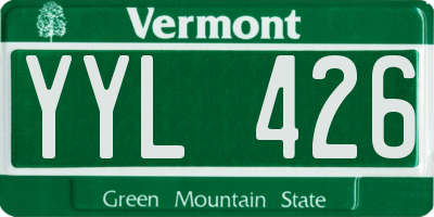 VT license plate YYL426