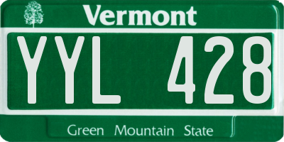 VT license plate YYL428