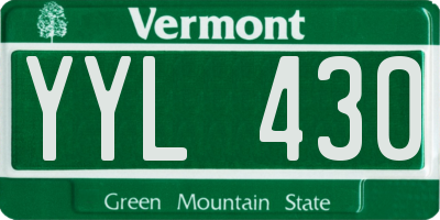 VT license plate YYL430