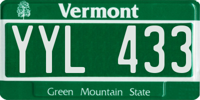 VT license plate YYL433