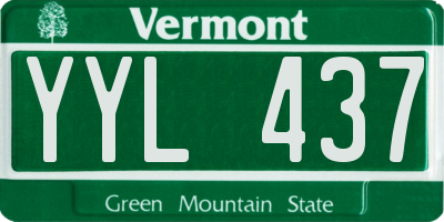 VT license plate YYL437