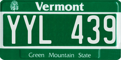VT license plate YYL439