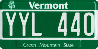 VT license plate YYL440