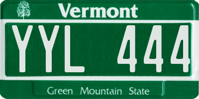 VT license plate YYL444