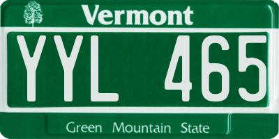 VT license plate YYL465