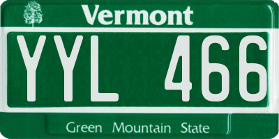 VT license plate YYL466