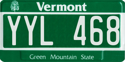VT license plate YYL468