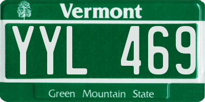 VT license plate YYL469