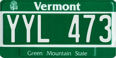 VT license plate YYL473