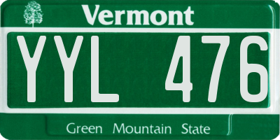 VT license plate YYL476