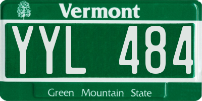 VT license plate YYL484