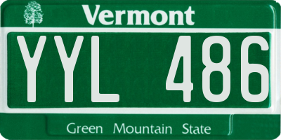 VT license plate YYL486