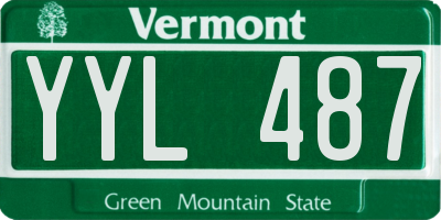 VT license plate YYL487