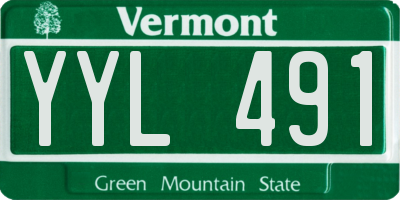 VT license plate YYL491