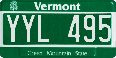 VT license plate YYL495