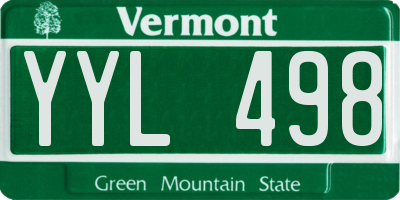VT license plate YYL498