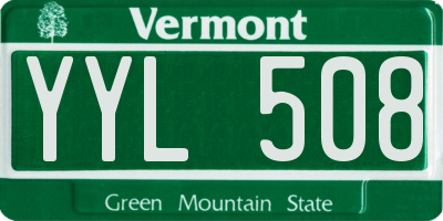 VT license plate YYL508