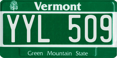 VT license plate YYL509
