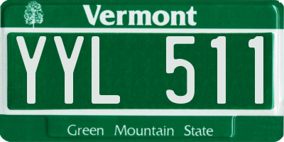 VT license plate YYL511