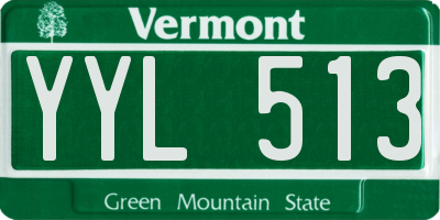 VT license plate YYL513
