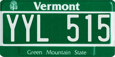 VT license plate YYL515