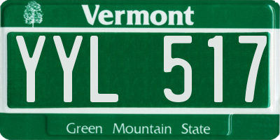 VT license plate YYL517