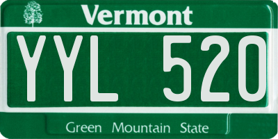 VT license plate YYL520