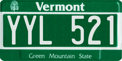 VT license plate YYL521