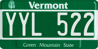 VT license plate YYL522