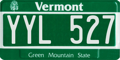VT license plate YYL527